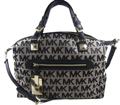 Michael Kors Large Signature Calista Satchel Shoulder Bag 